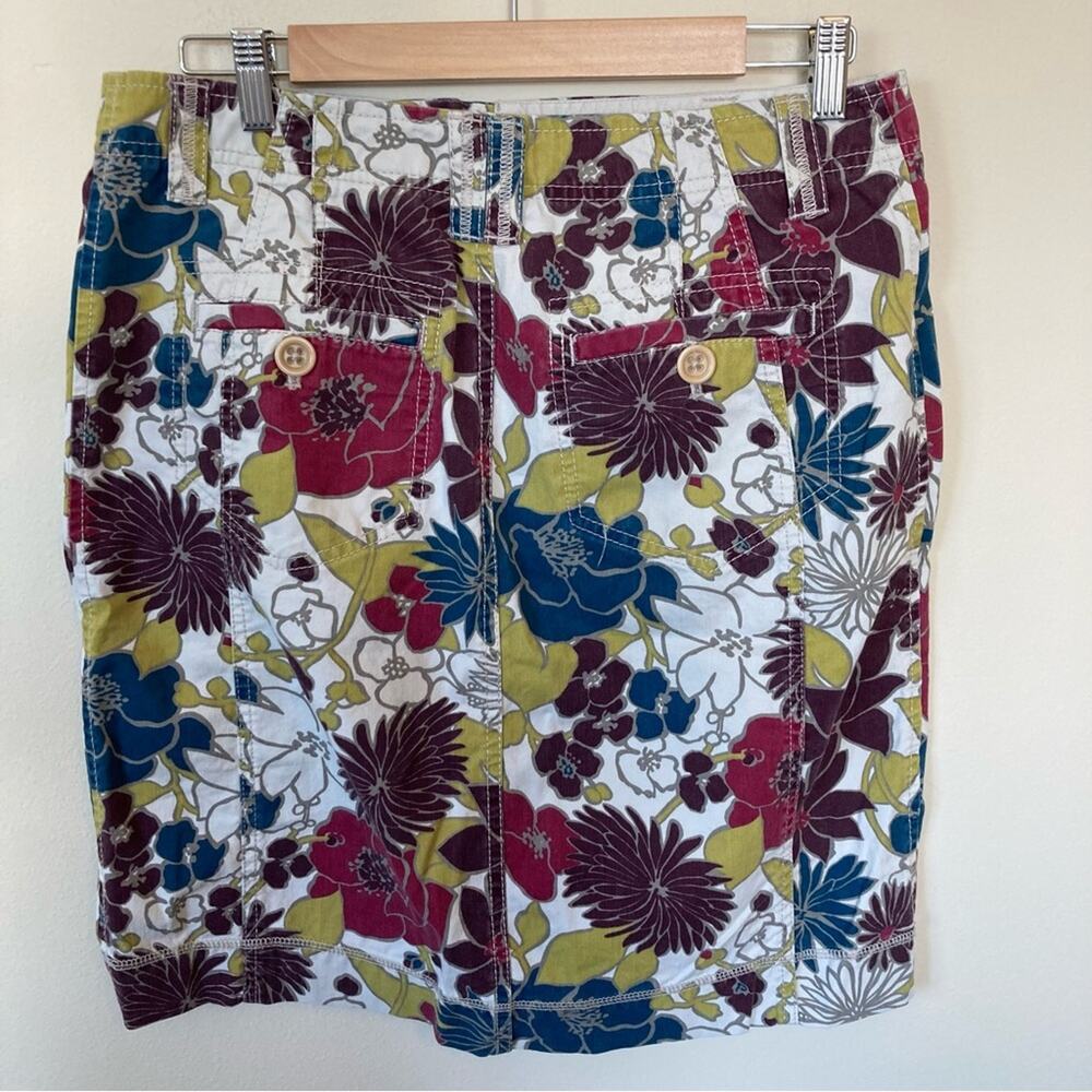 Eddie Bauer Vintage Y2K Floral Denim Skirt Size 8 - Picture 3 of 8